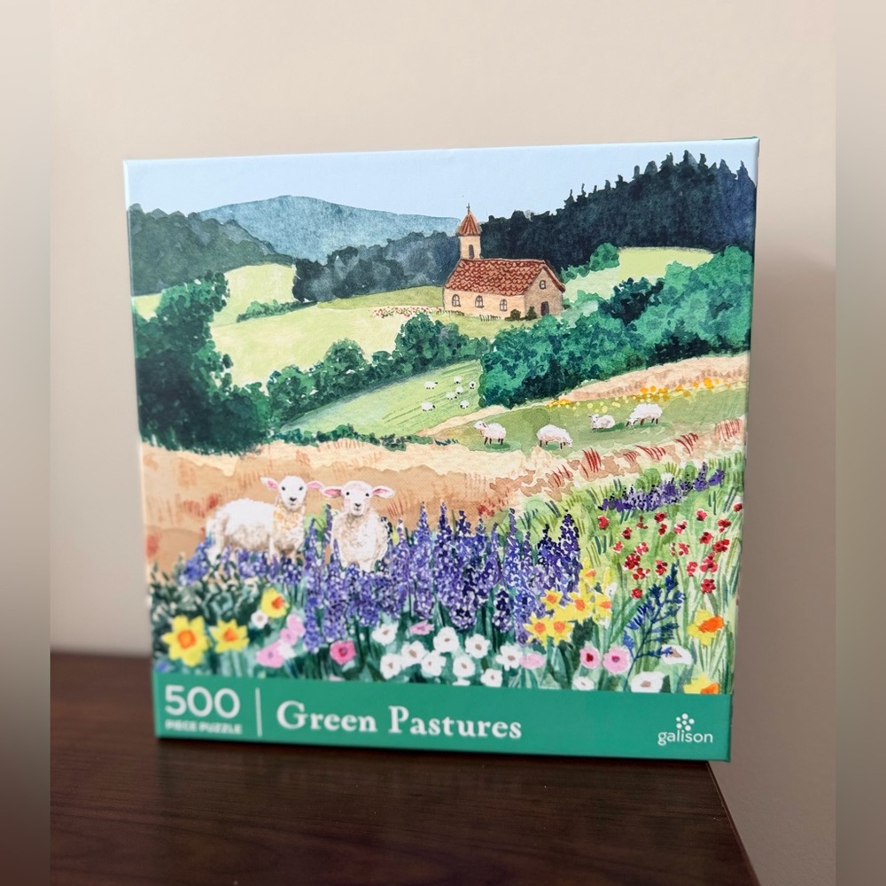 Galison 500 Piece Puzzle—Green Pastures
